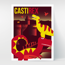 Charger l'image dans la galerie, Hello Terroir Dinosaures à Perpignan Castillet - Poster au recto, coloriage au verso - vue poster