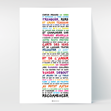 Charger l'image dans la galerie, Affiche Poster Manger Boire Danser Recommencer texte- Hello Terroir