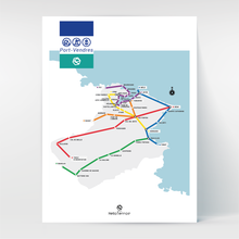 Charger l'image dans la galerie, Affiche Poster Hello Terroir Plan de métro de Port-Vendres