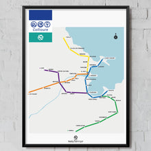 Charger l'image dans la galerie, Poster-Plan-Metro-Hello-Terroir-Collioure aperçu dans décor