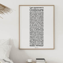 Charger l'image dans la galerie, Affiche Les Vacances à Collioure - Hello Terroir dans décor