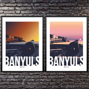 Hello Terroir Poster Banyuls lever de soleil dans la baie existe en deux coloris 